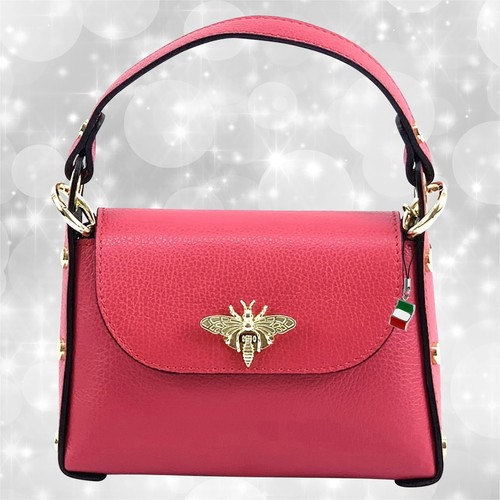 Borsa rossa pelle media
