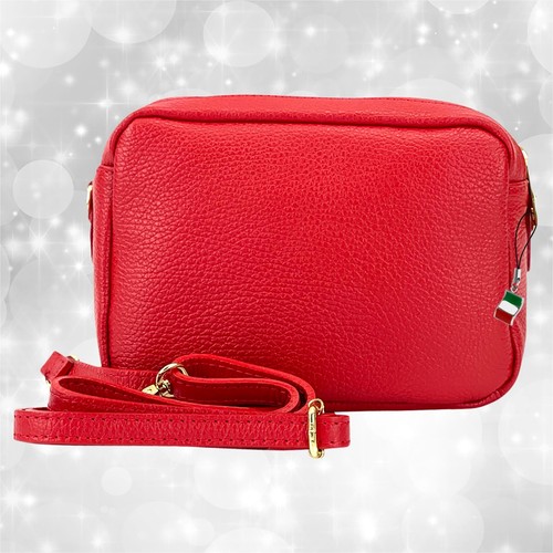 Borsa rossa pelle media