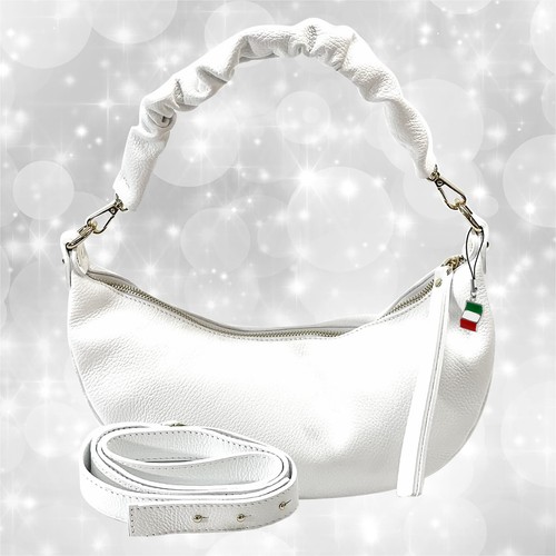 Borsa bianca pelle media